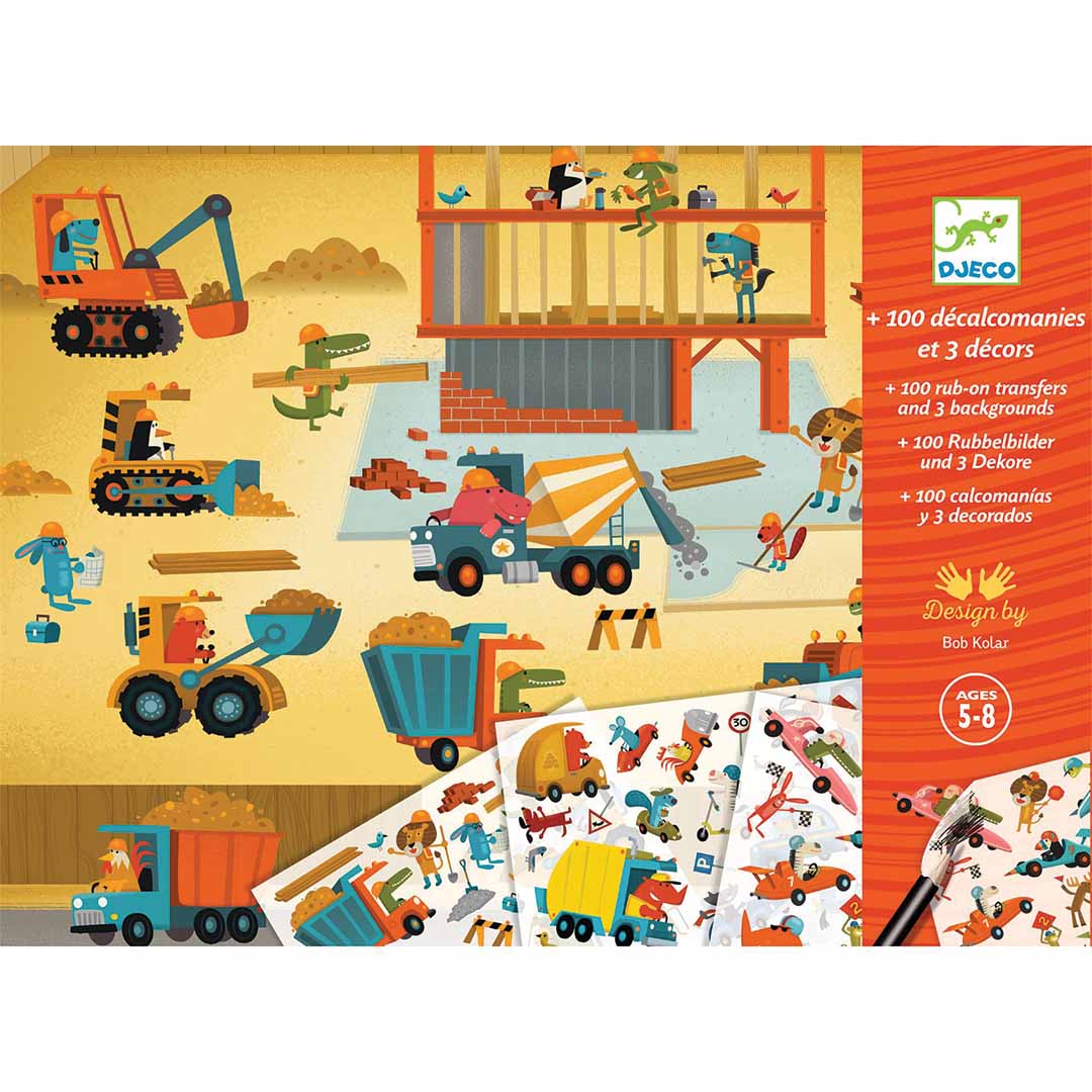 djeco knutselset transferstickers asphalt