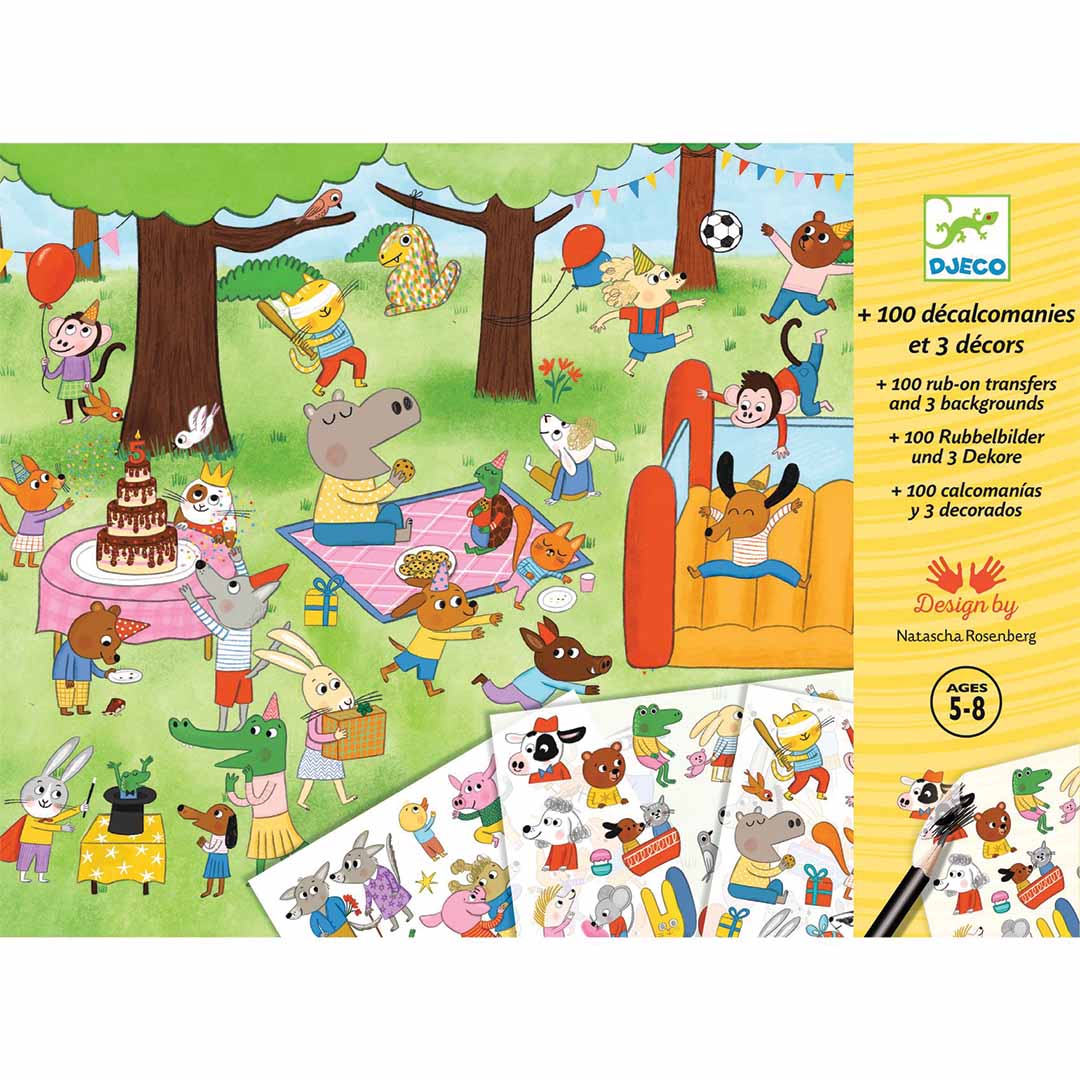 djeco knutselset transferstickers party time | DJ09355 | 0