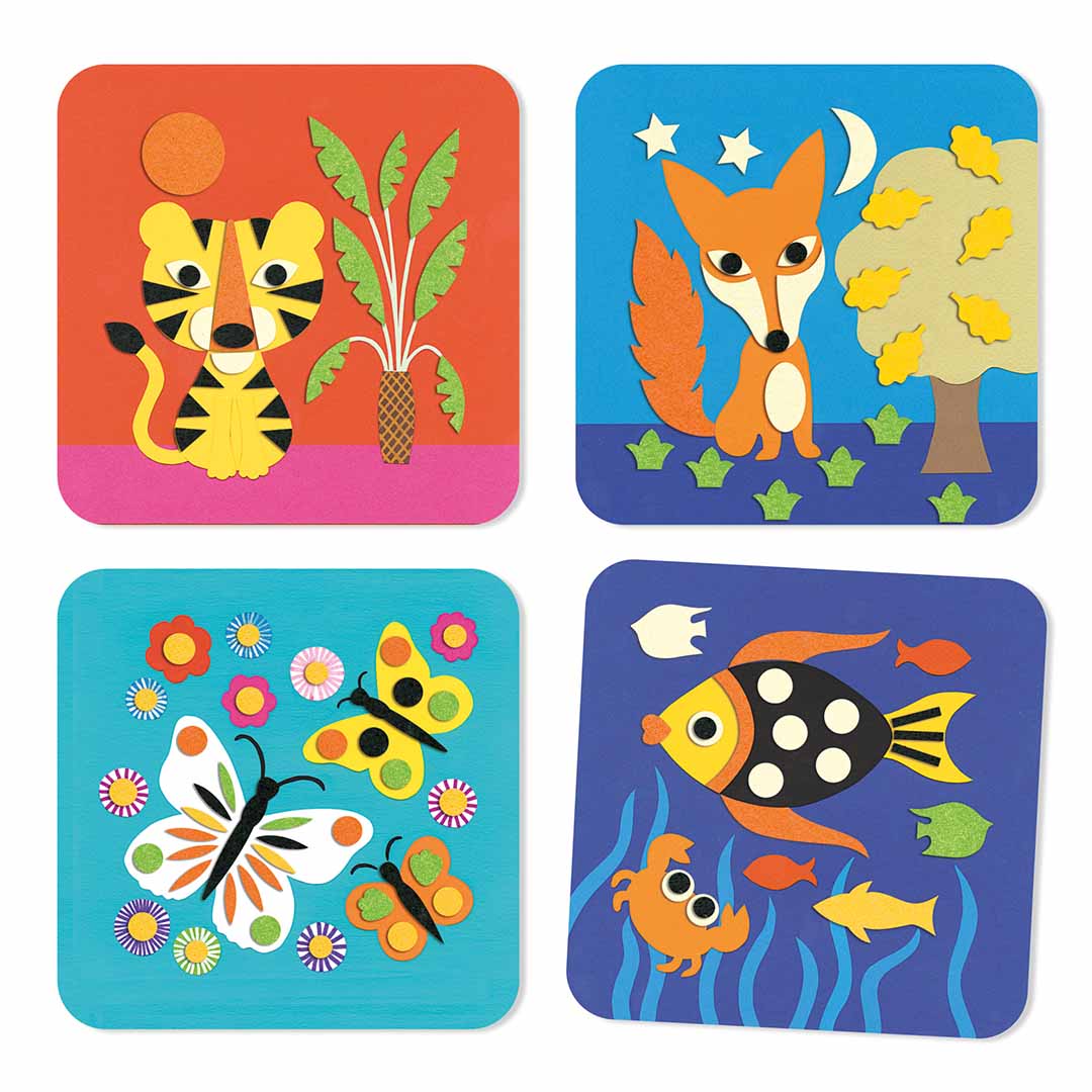 djeco coffret créatif tableaux en feutrine