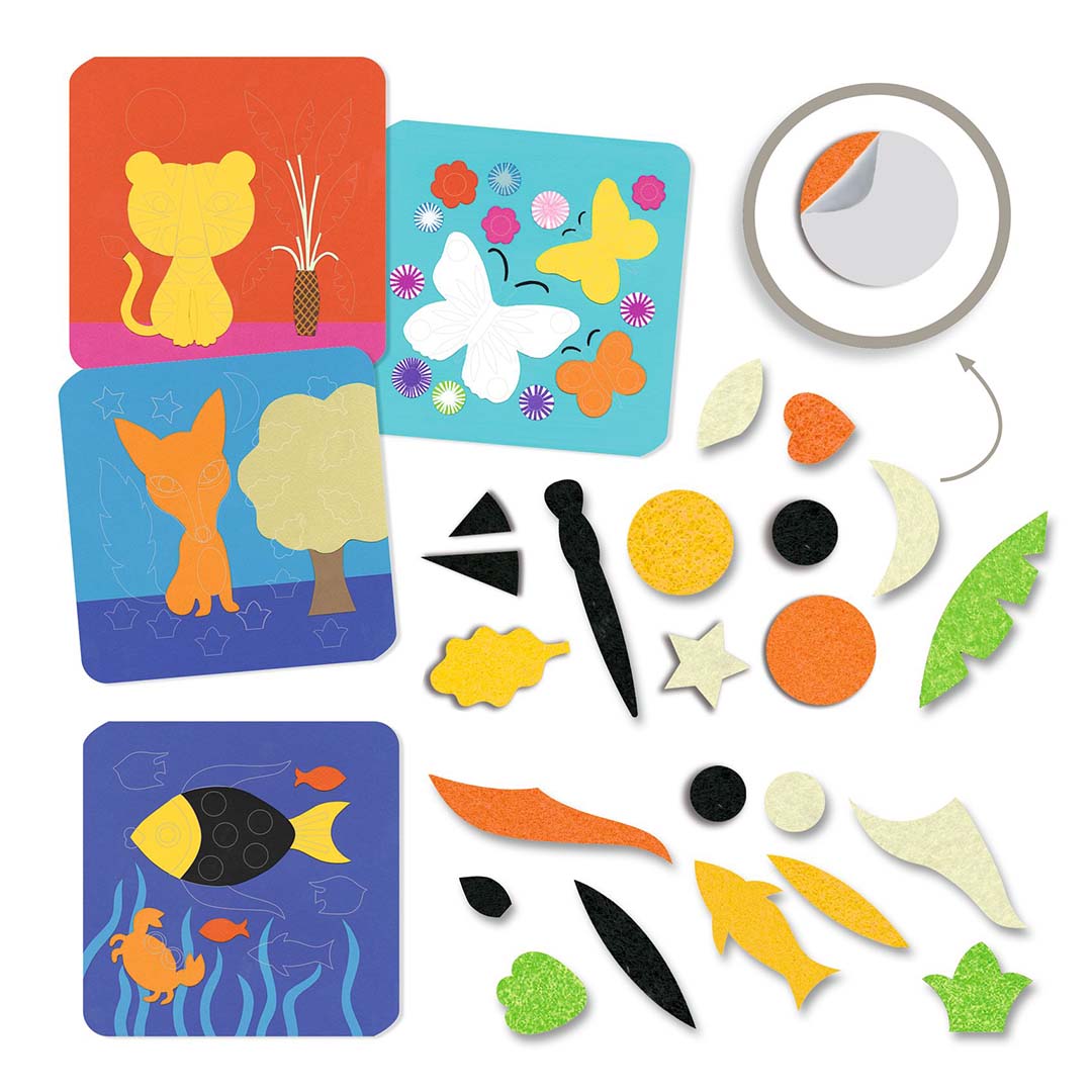 djeco coffret créatif tableaux en feutrine