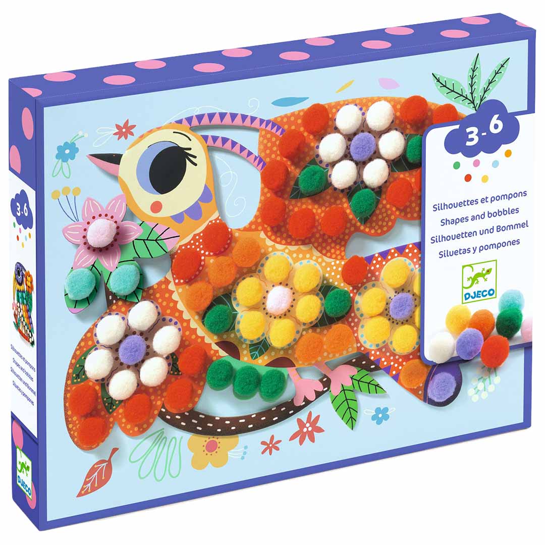 djeco knutselset vogels en pompons | DJ00070 | 0