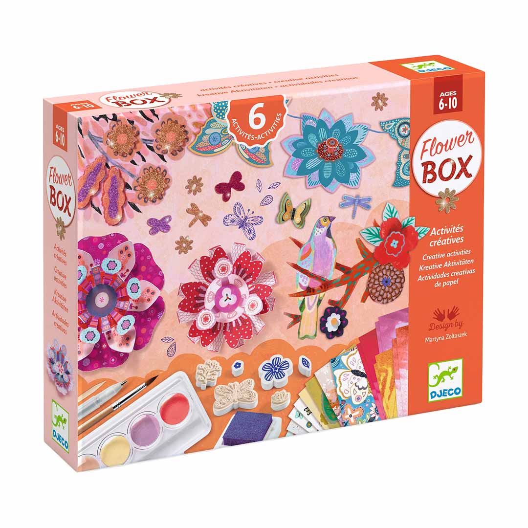 djeco coffret créatif six activités - fleurs