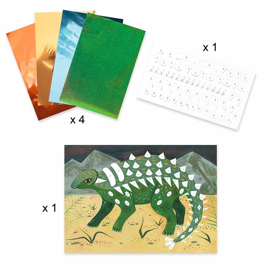djeco knutselset zes activiteiten - dinosaurussen | DJ09331 | 6