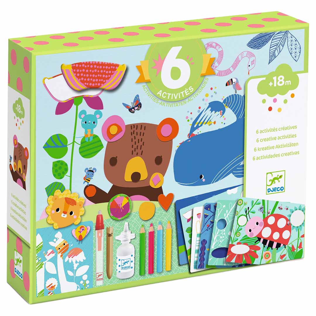 djeco coffret créatif six activités - souris et amis