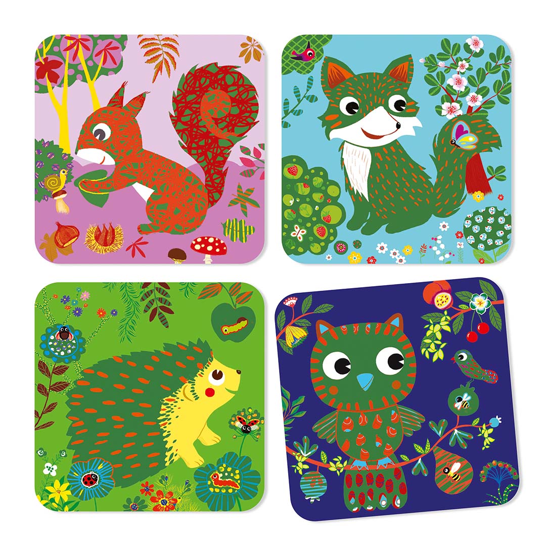djeco cartes à gratter - petits animaux