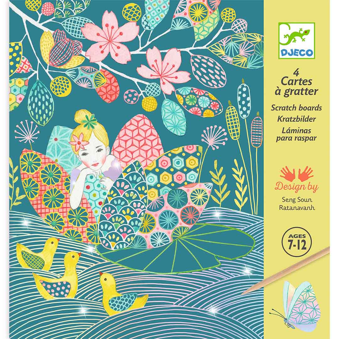 djeco cartes à gratter l'étang