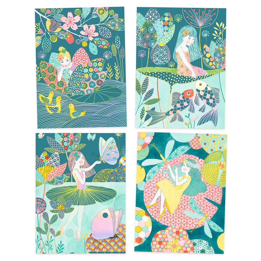 djeco cartes à gratter l'étang
