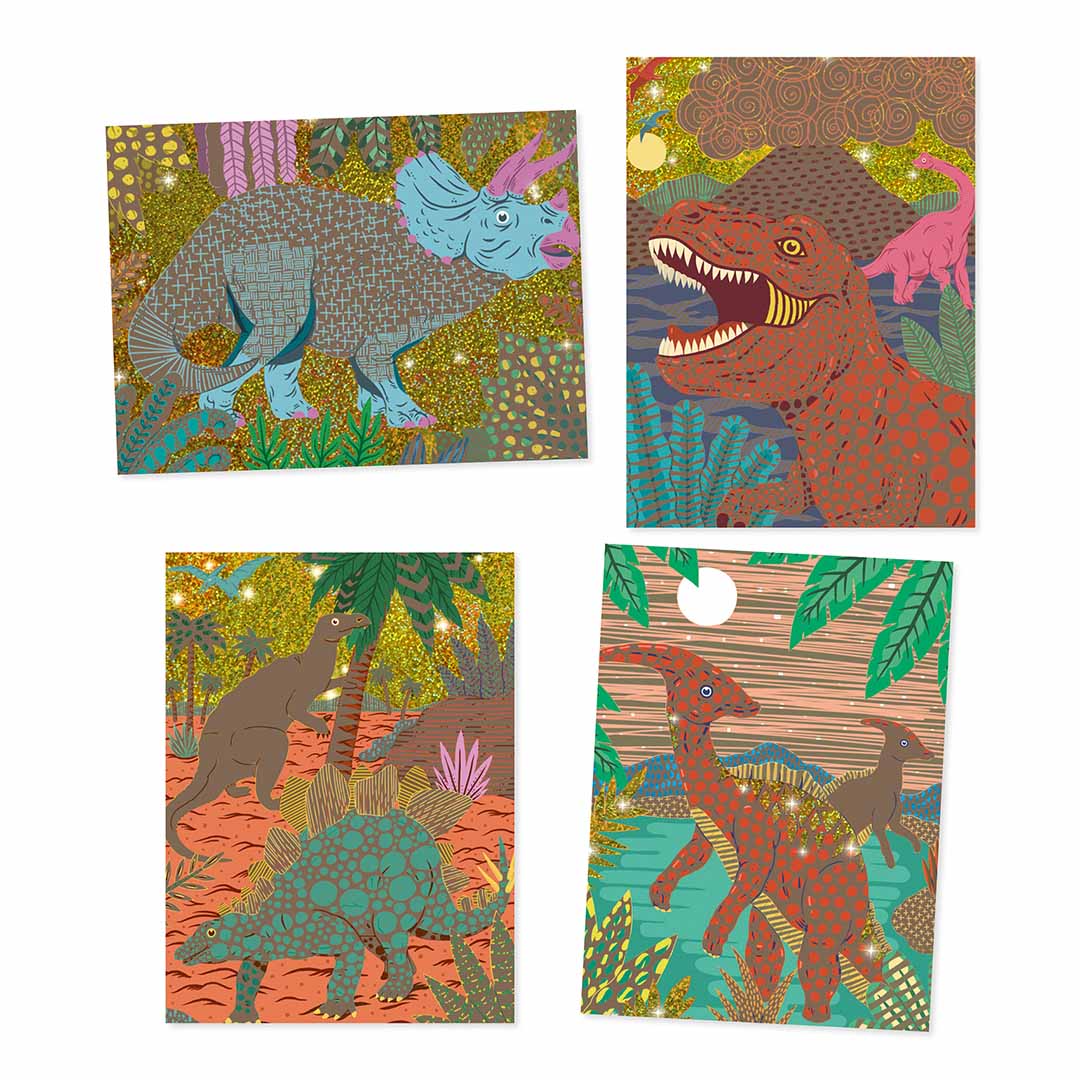 djeco kraskaarten dinosauriërs | DJ09726 | 1