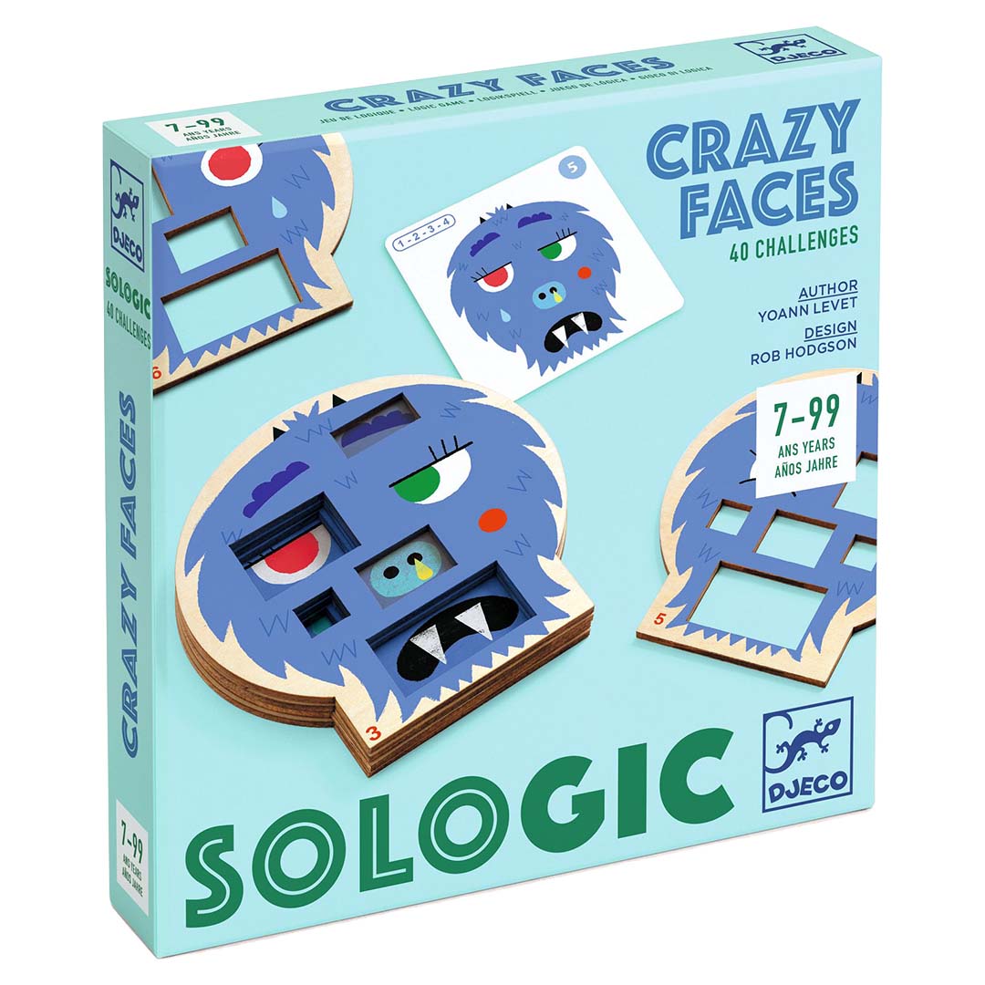 djeco jeu de logique sologic - crazy faces