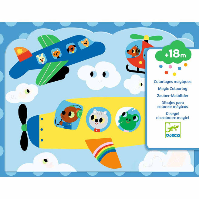 djeco coloriages magiques - dans le ciel