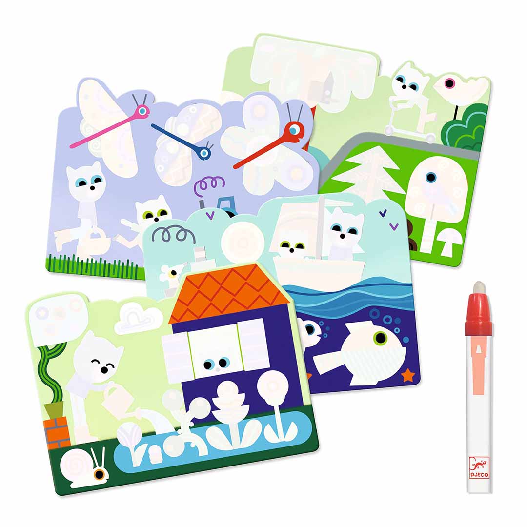 djeco coloriages magiques - dans le jardin