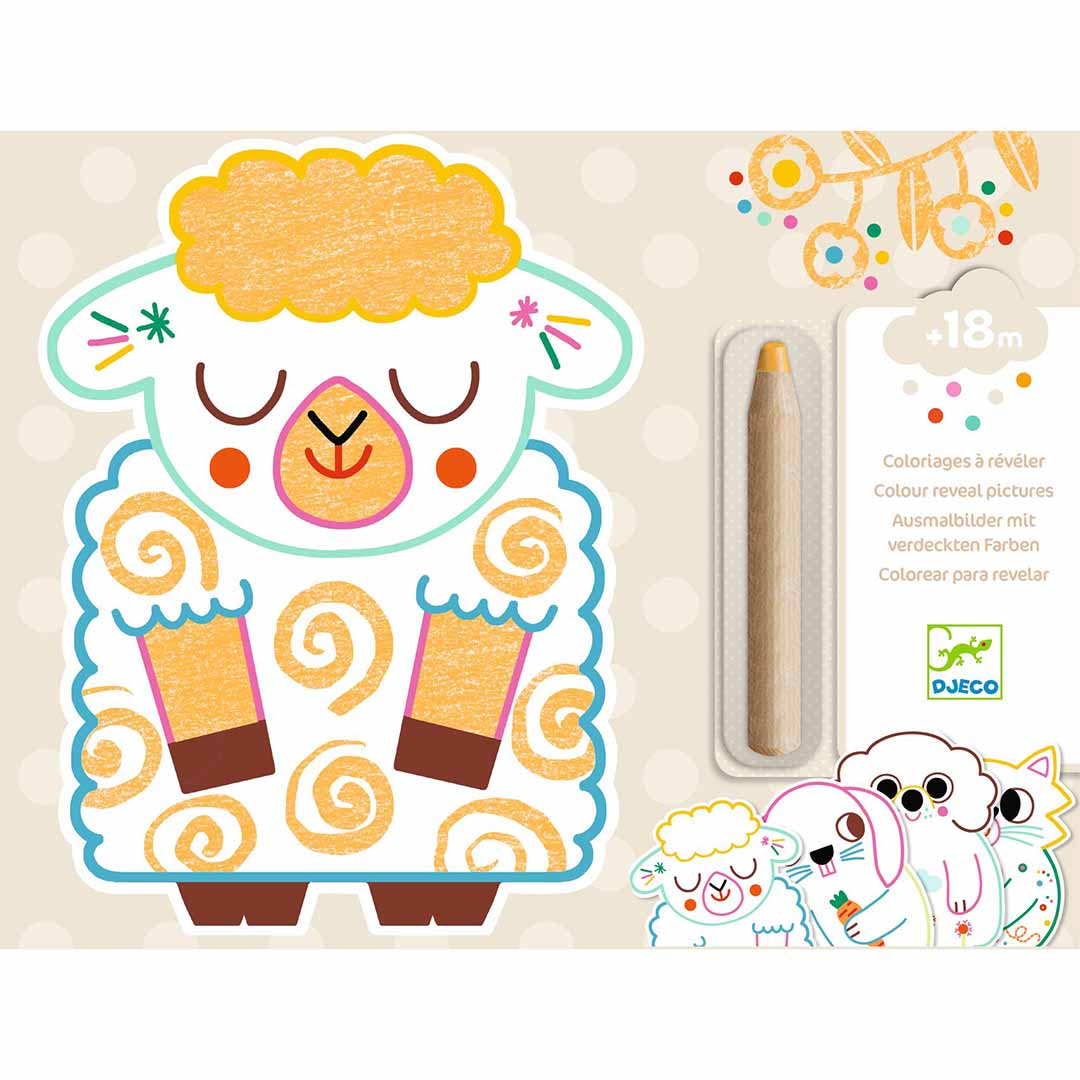 djeco coloriages magiques - crayon - animaux de compagnie
