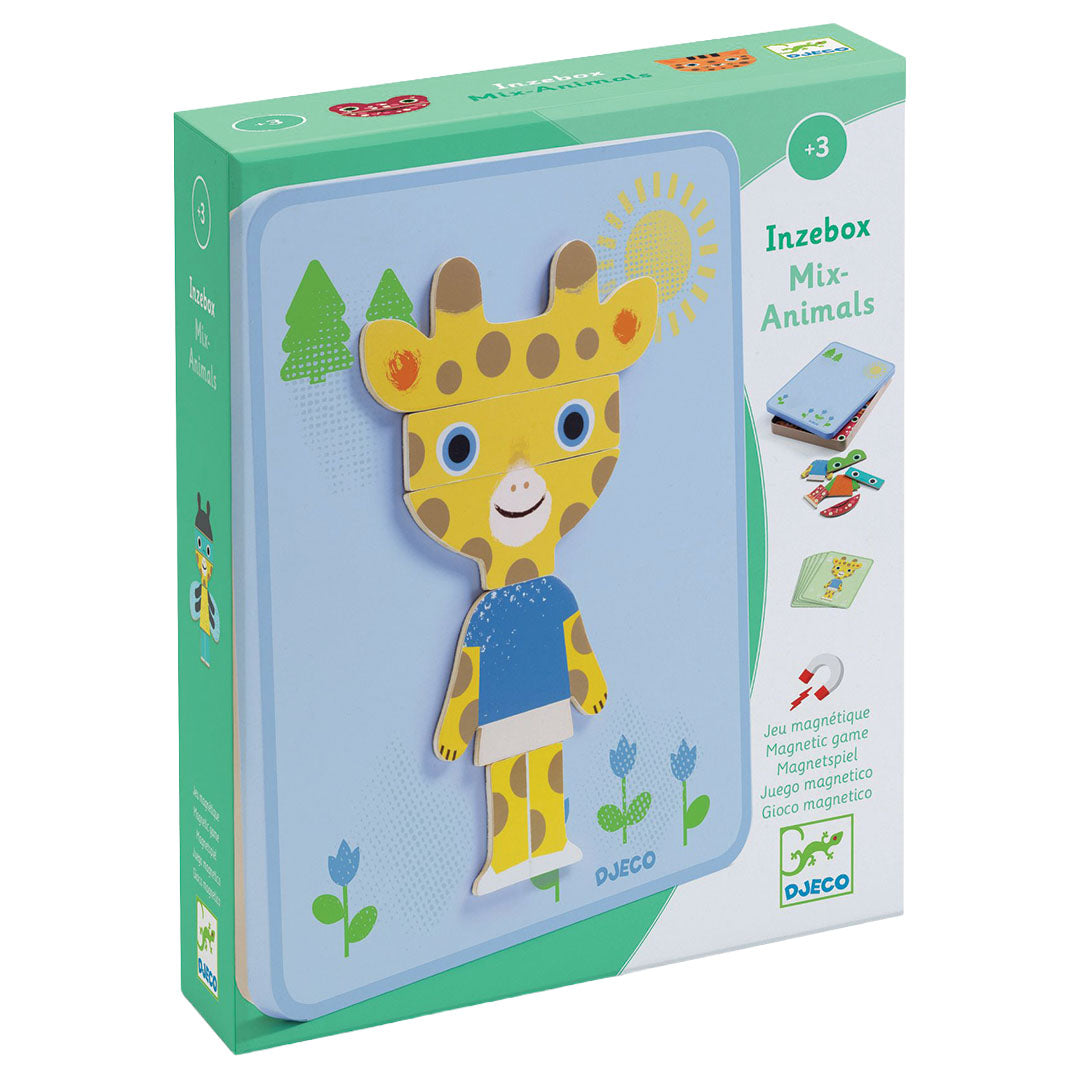 djeco coffret magnétique inzebox animals - 29 pcs