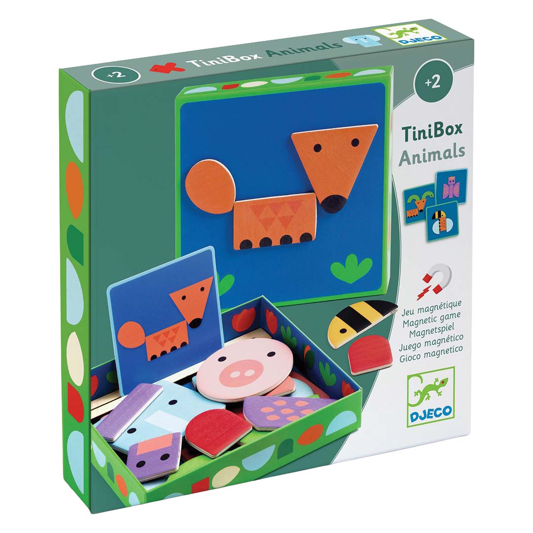 djeco jeu magnétique tinibox animaux