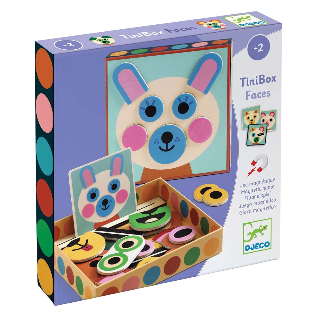 djeco jeu magnétique tinibox faces