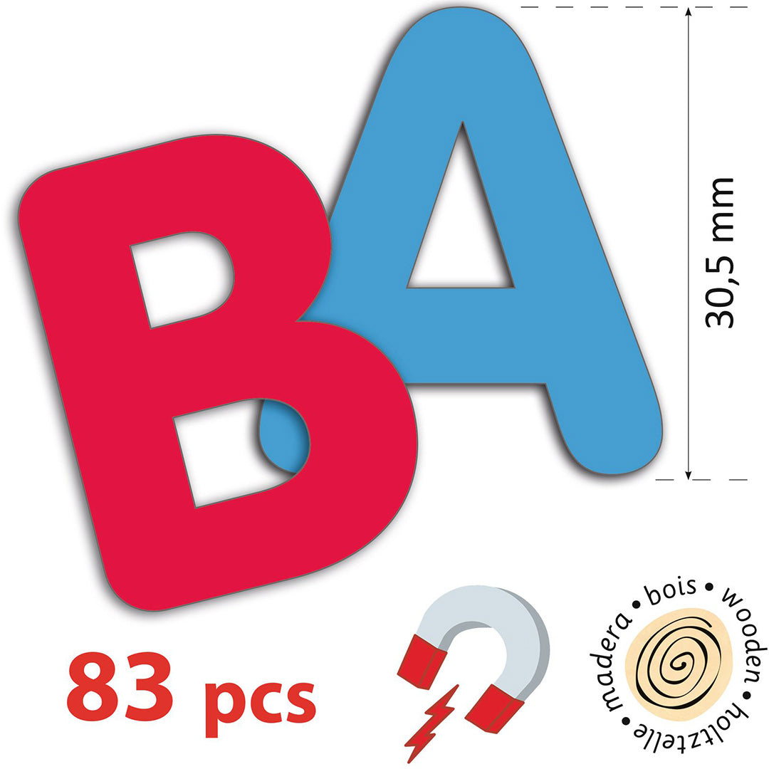 djeco aimants majuscules - 83 pcs