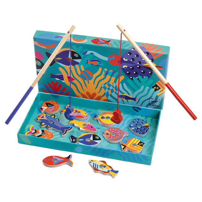 djeco jeu de pêche magnétique - poissons tropicaux