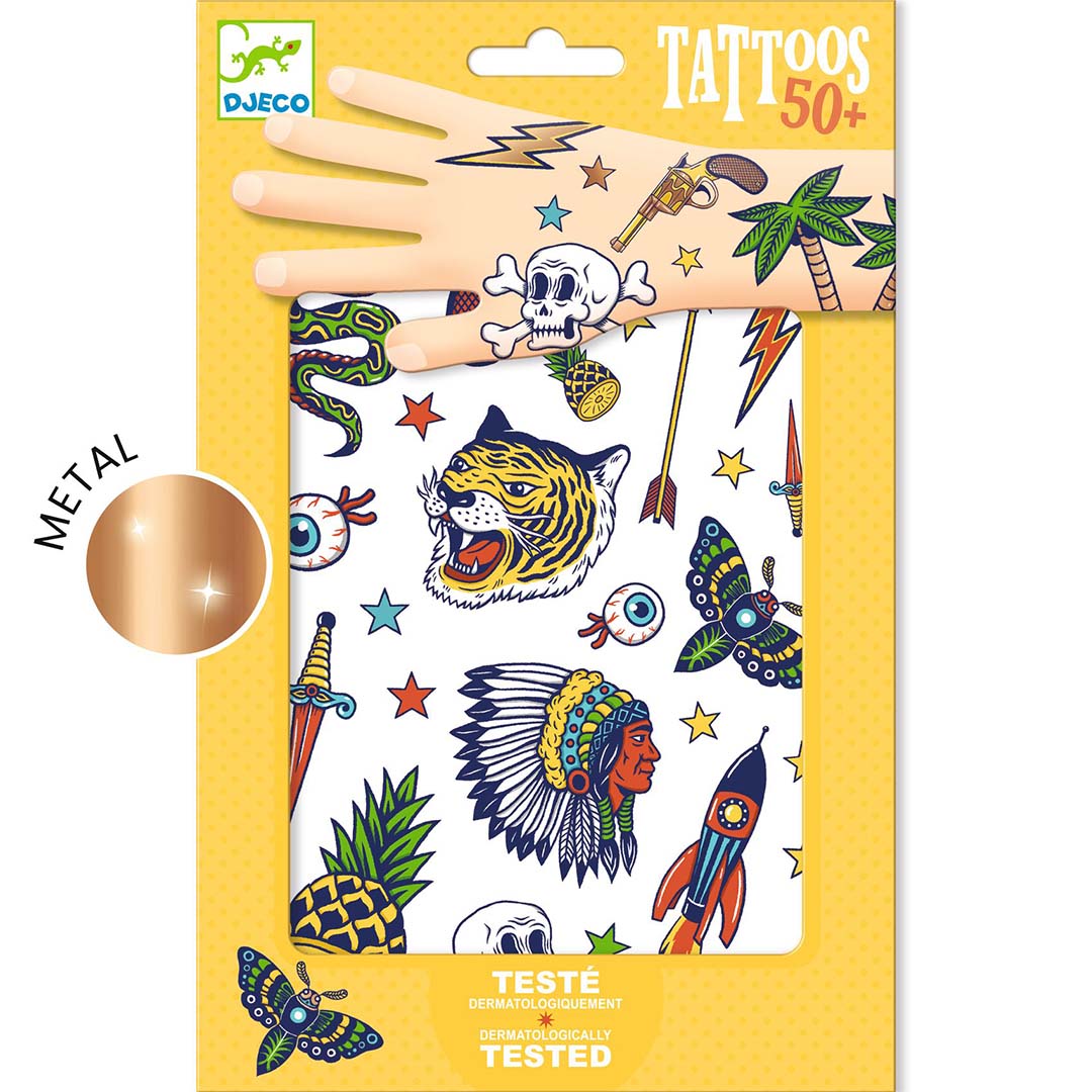 djeco metallic tattoos - bang bang | DJ09577 | 3