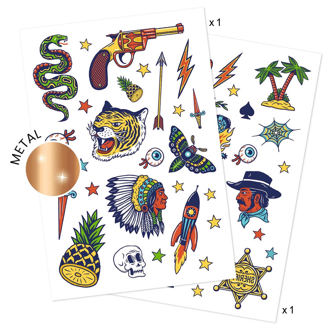 djeco metallic tattoos - bang bang | DJ09577 | 1