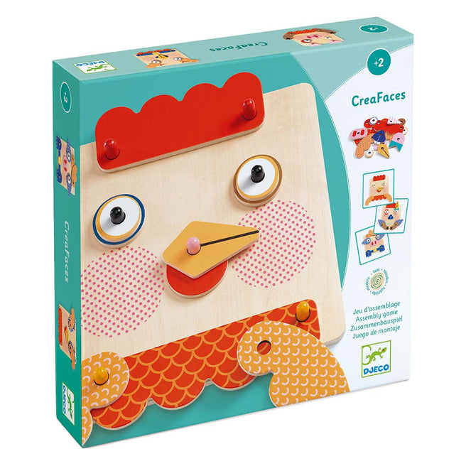 djeco montagespel dierengezichten | DJ01676 | 0
