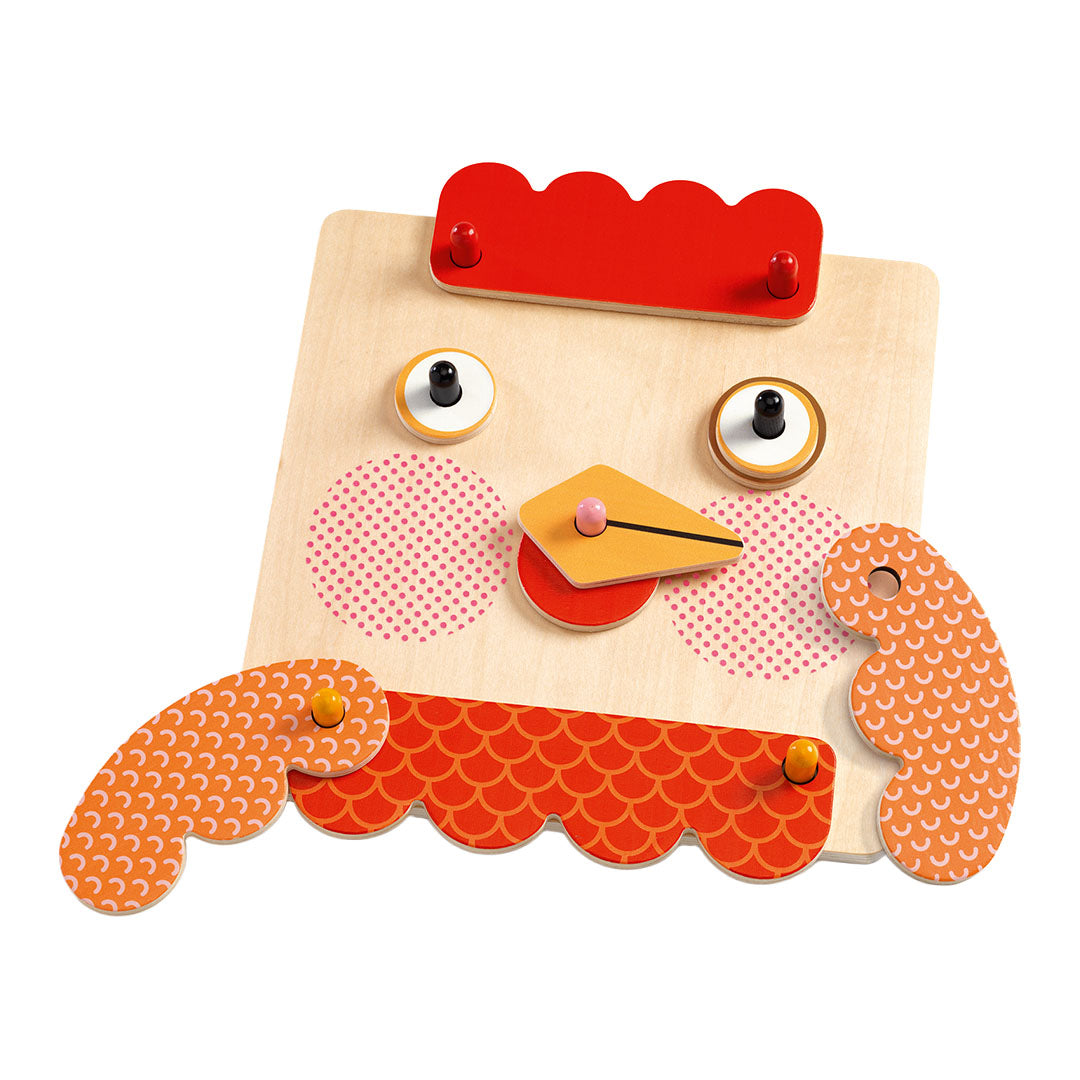 djeco jeu d'assemblage visages d'animaux