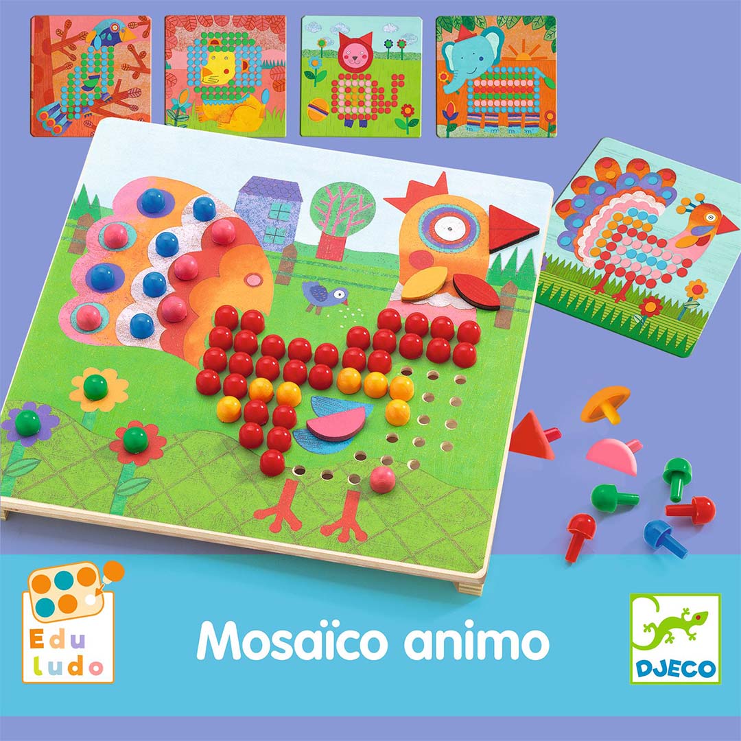 djeco puzzles mosaïques animaux
