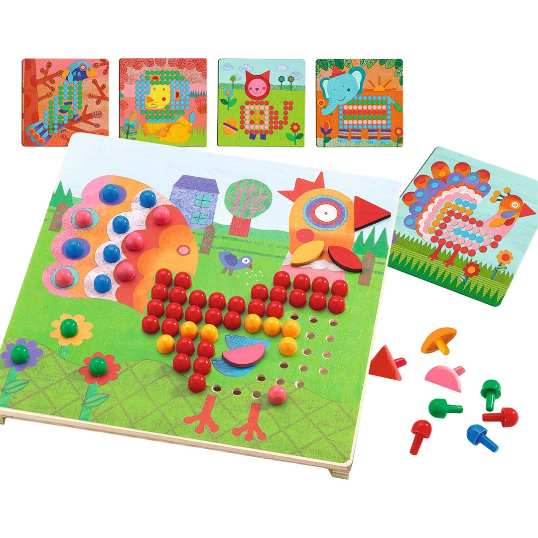 djeco puzzles mosaïques animaux