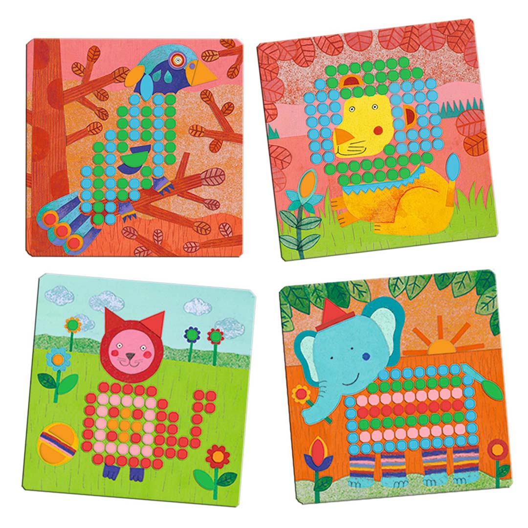 djeco puzzles mosaïques animaux