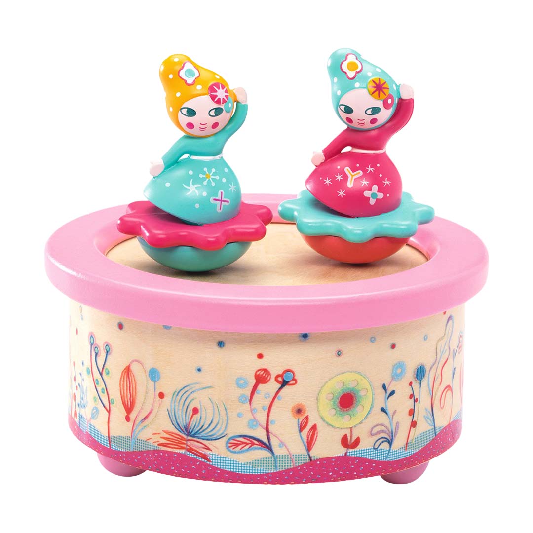 djeco boîte à musique filles aux fleurs