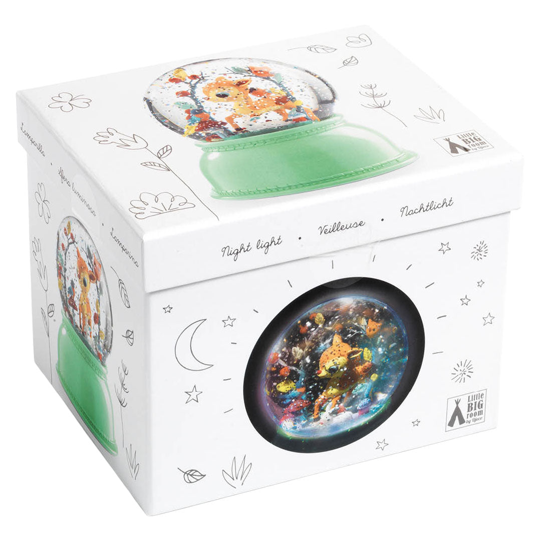 djeco veilleuse boule de neige - cerf