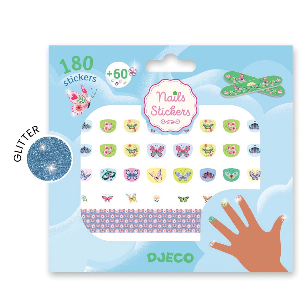 djeco autocollants pour ongles papillons de printemps