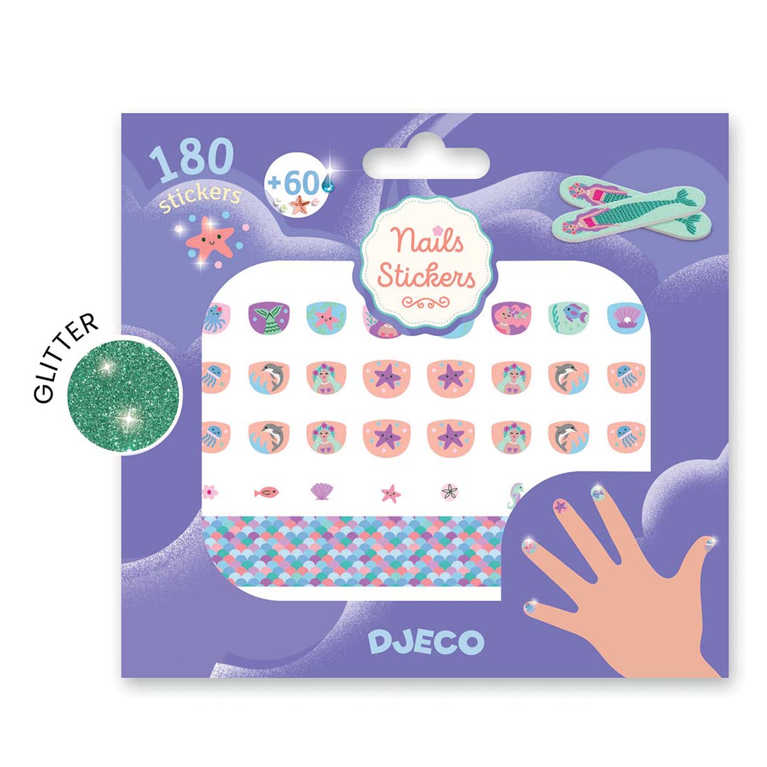 djeco autocollants pour ongles mer douce