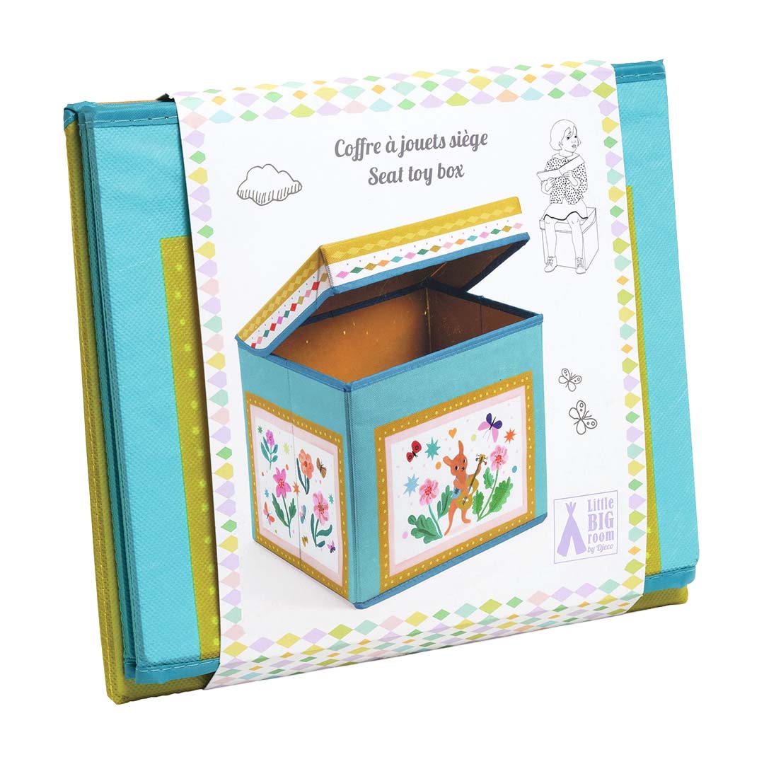djeco pouf de rangement boho - 29x25 cm