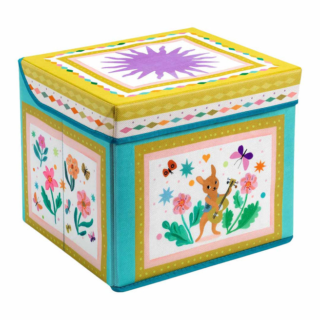 djeco pouf de rangement boho - 29x25 cm