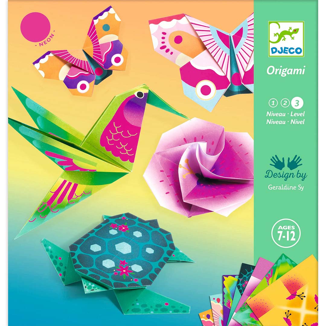 djeco origami animaux tropicaux