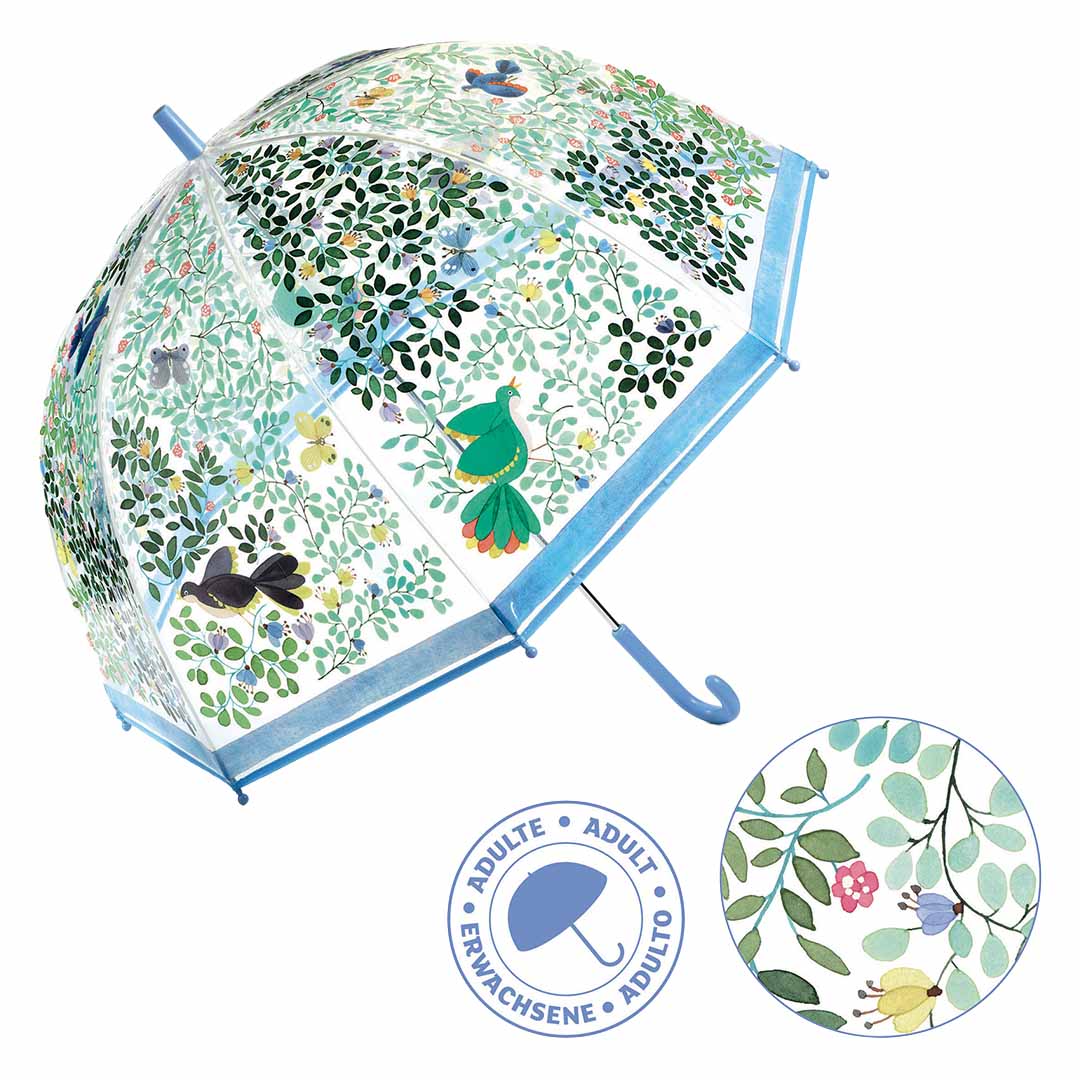 djeco parapluie pour adultes - oiseaux sauvages