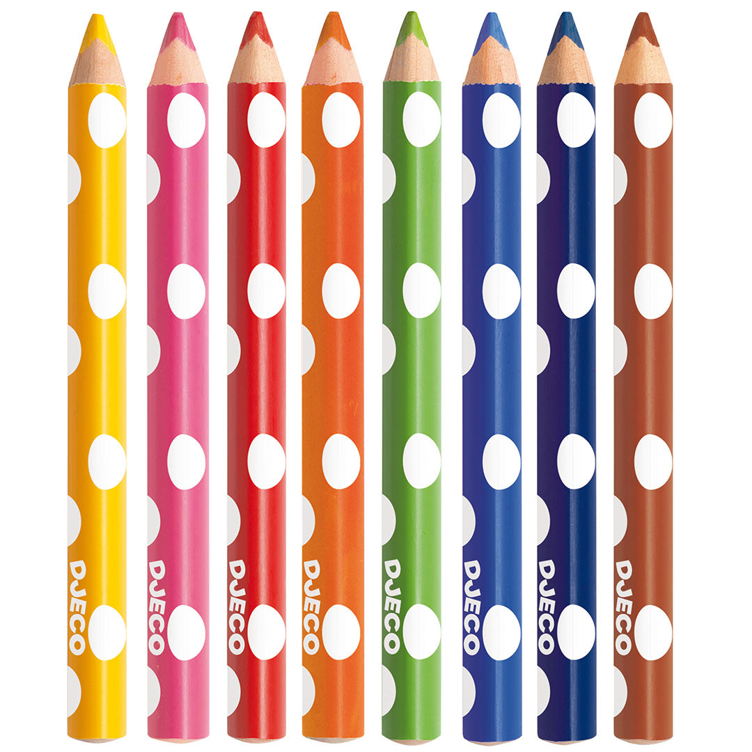 djeco crayons pour les tout-petits (8 pièces)