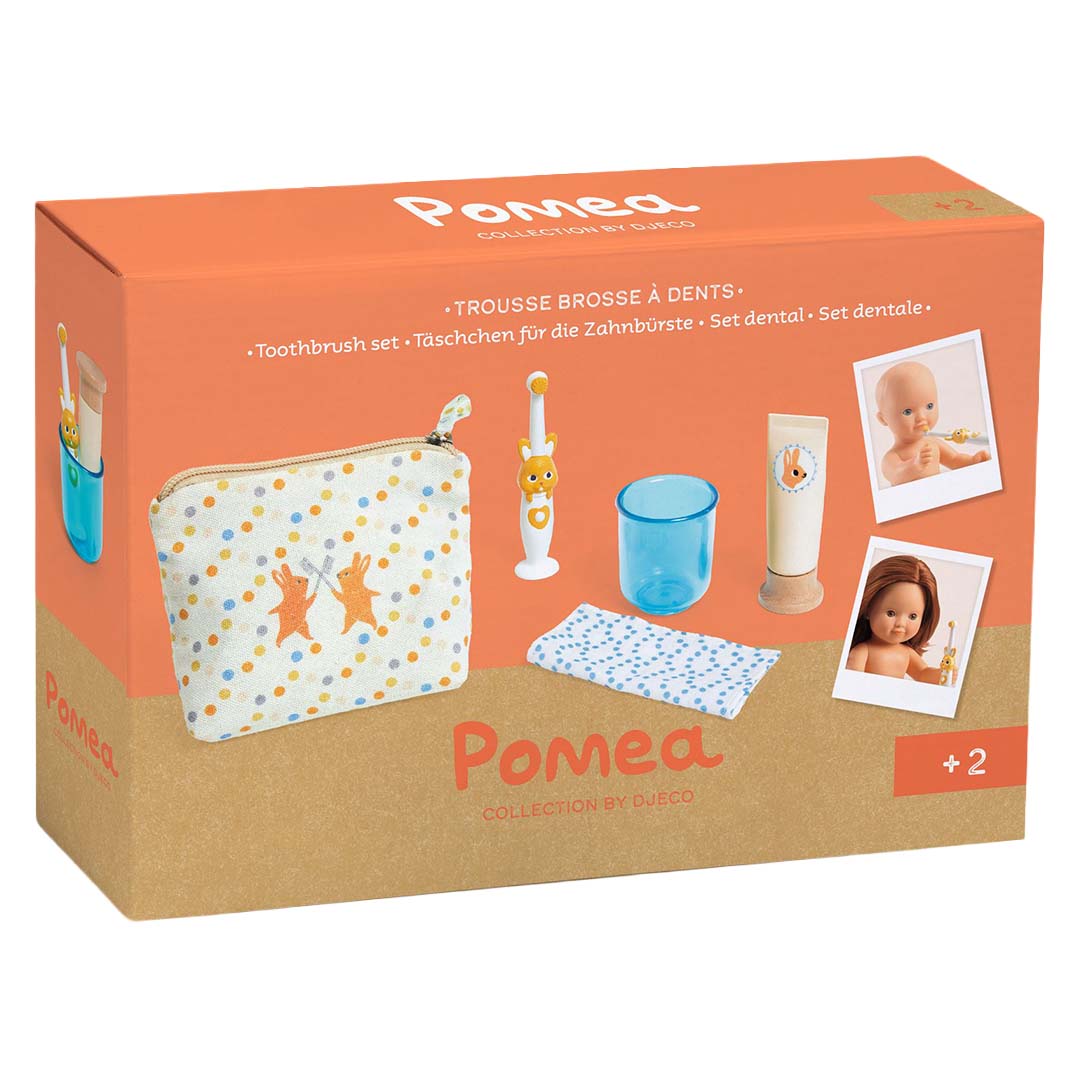 djeco pomea coffret brosse à dents pour poupée