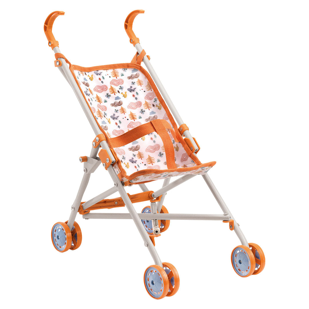 djeco poussette pour poupée pomea - forêt