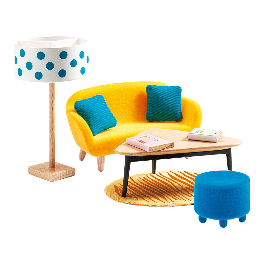 djeco salon orange maison de poupée