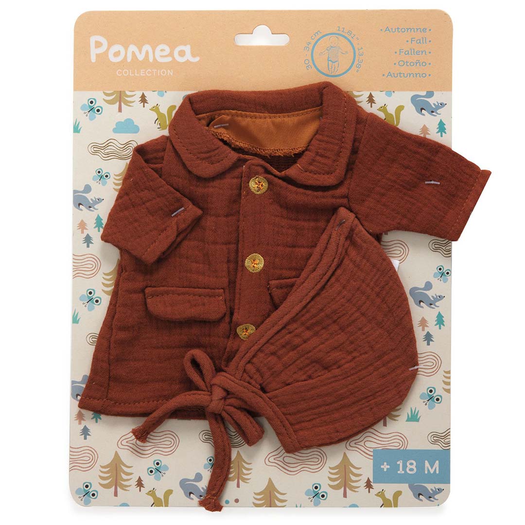 djeco poppenjas met mutsje pomea - fall - 32 cm | DJ07893 | 2