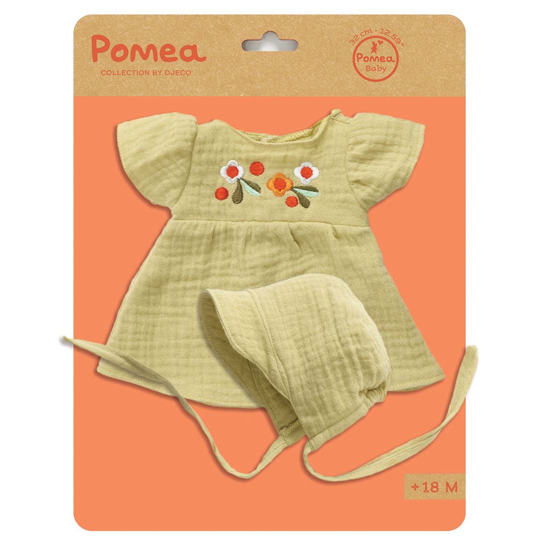 djeco poppenkledingset baby pomea - lili blum - 28-34 cm