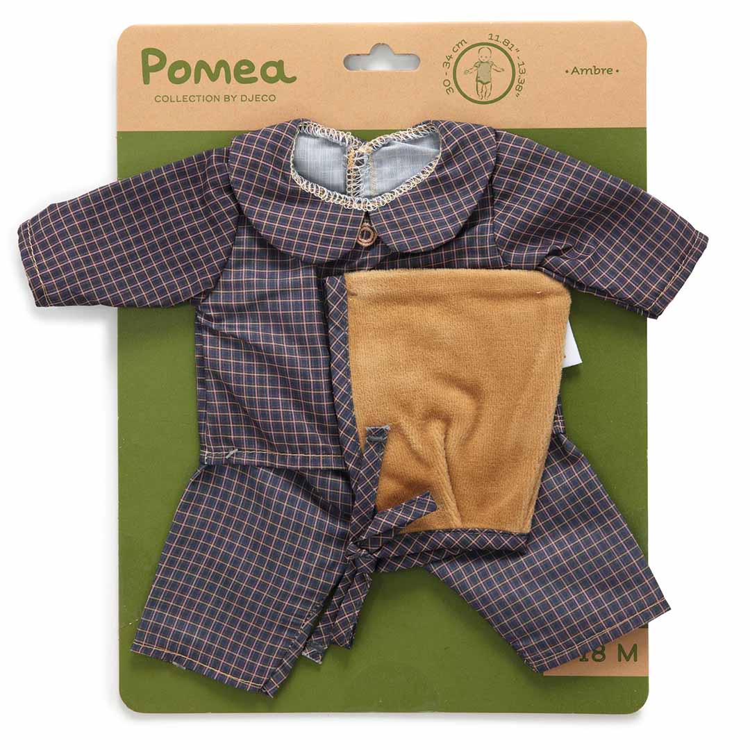 djeco poppenkledingset pomea - ambre - 32 cm | DJ07733 | 2