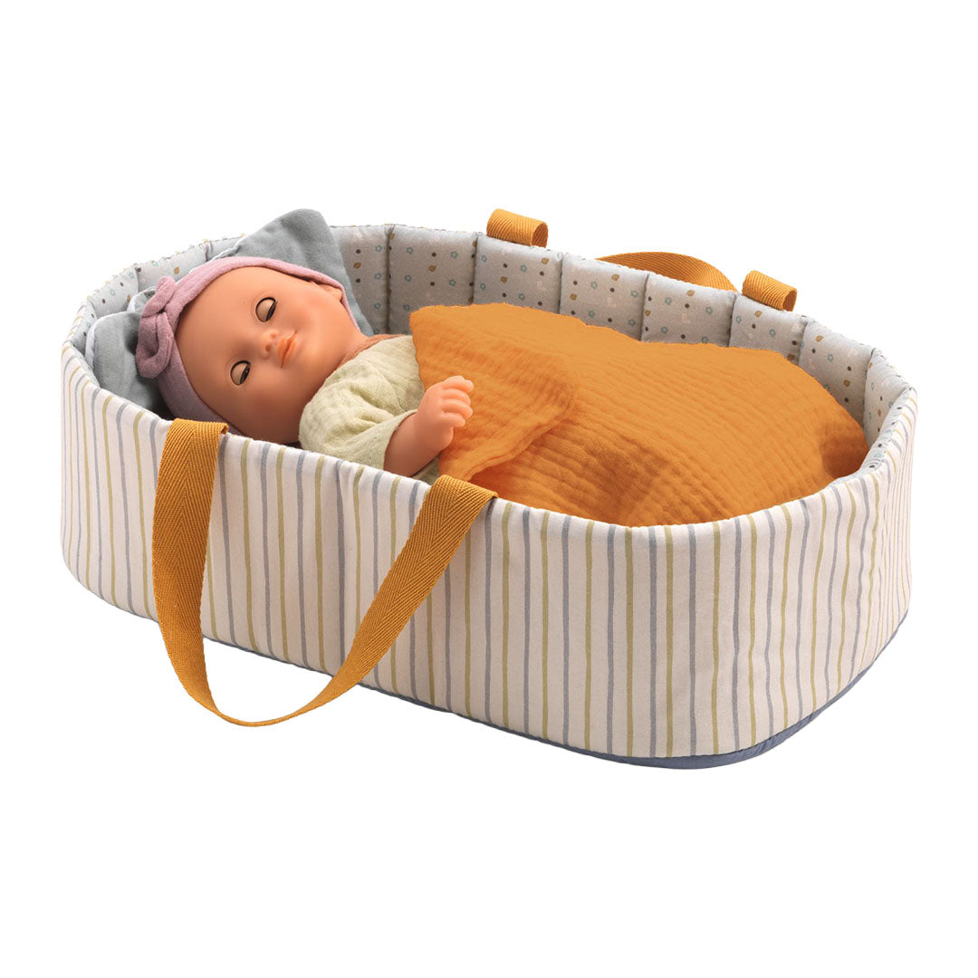djeco poppenreiswieg pomea - blauw - 36 cm | DJ07845 | 1