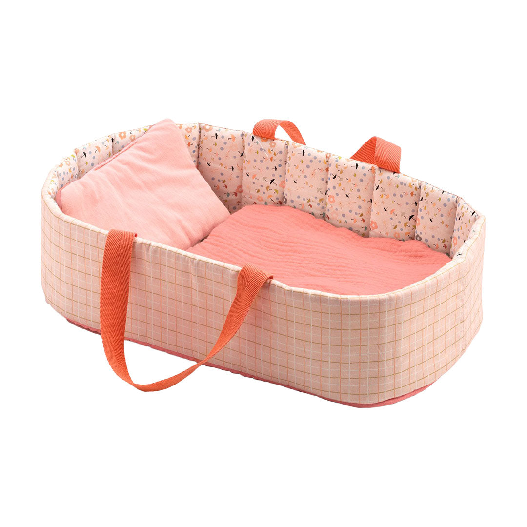 djeco poppenreiswieg pomea - roze - 36 cm