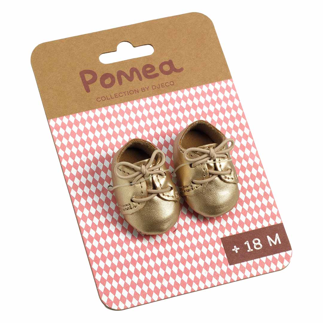 djeco poppenschoenen pomea - goud - 32 cm | DJ07887 | 3