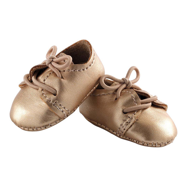 djeco chaussures de poupée pomea - or - 32 cm