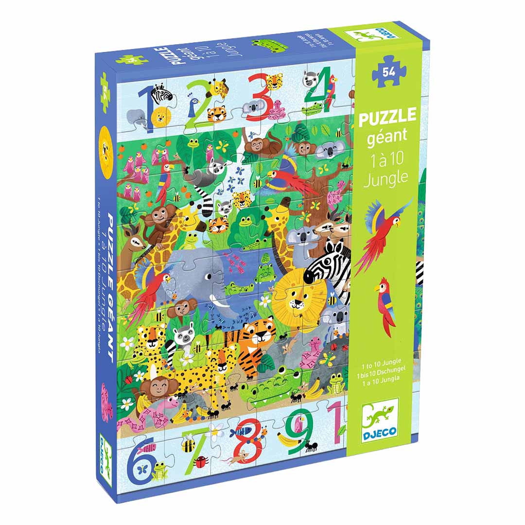 djeco puzzel 1 tot 10 - jungle - 54st | DJ07148 | 0