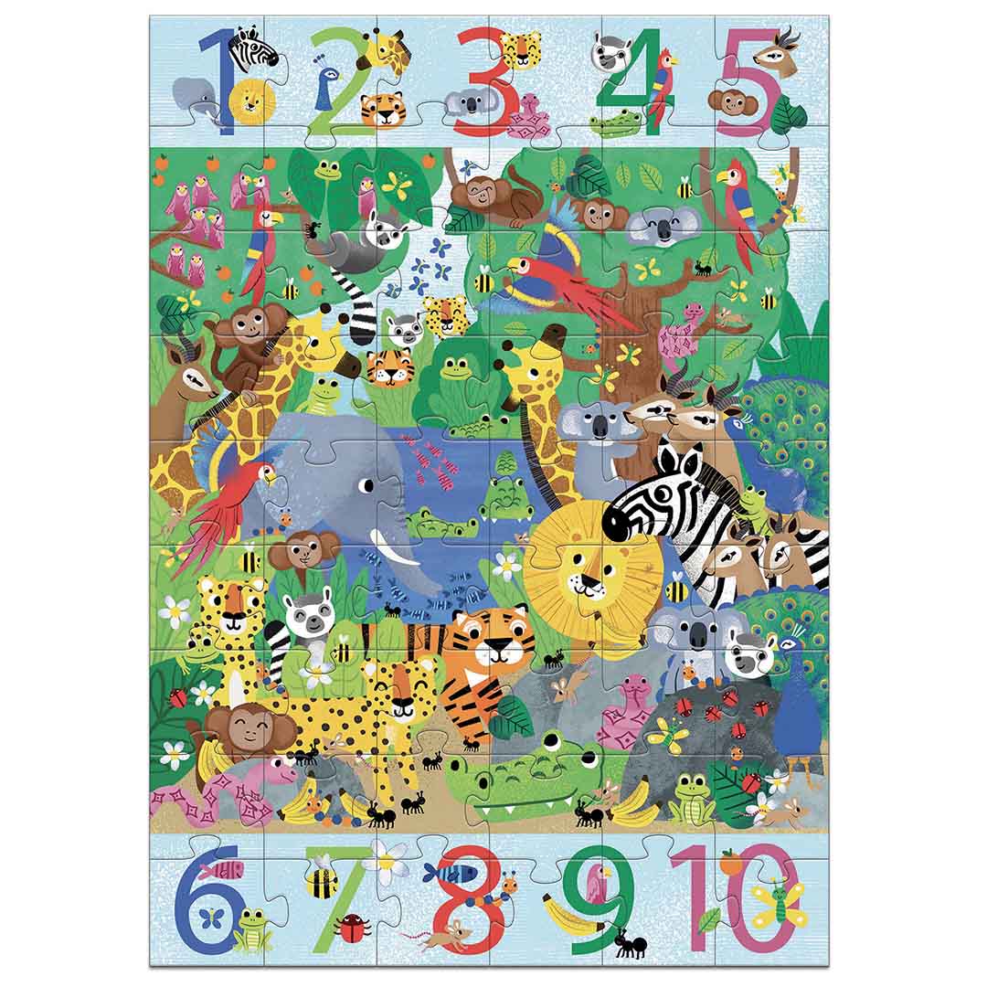 djeco puzzel 1 tot 10 - jungle - 54st | DJ07148 | 1