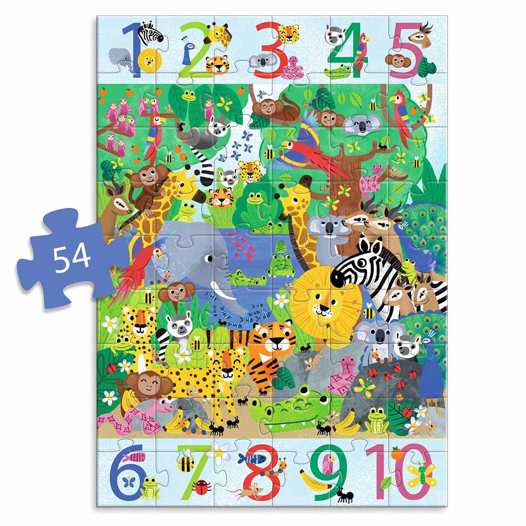 djeco puzzel 1 tot 10 - jungle - 54st | DJ07148 | 2